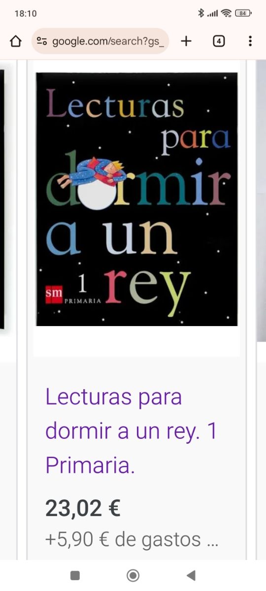 Lecturas para dormir a un rey. 1 Primaria
