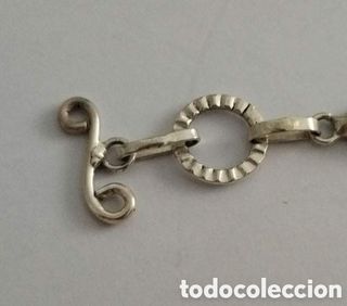 #1049 pulsera plata con lapislazuli