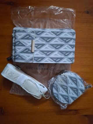 Portafoglio Baci&Abbracci grigio/bianco