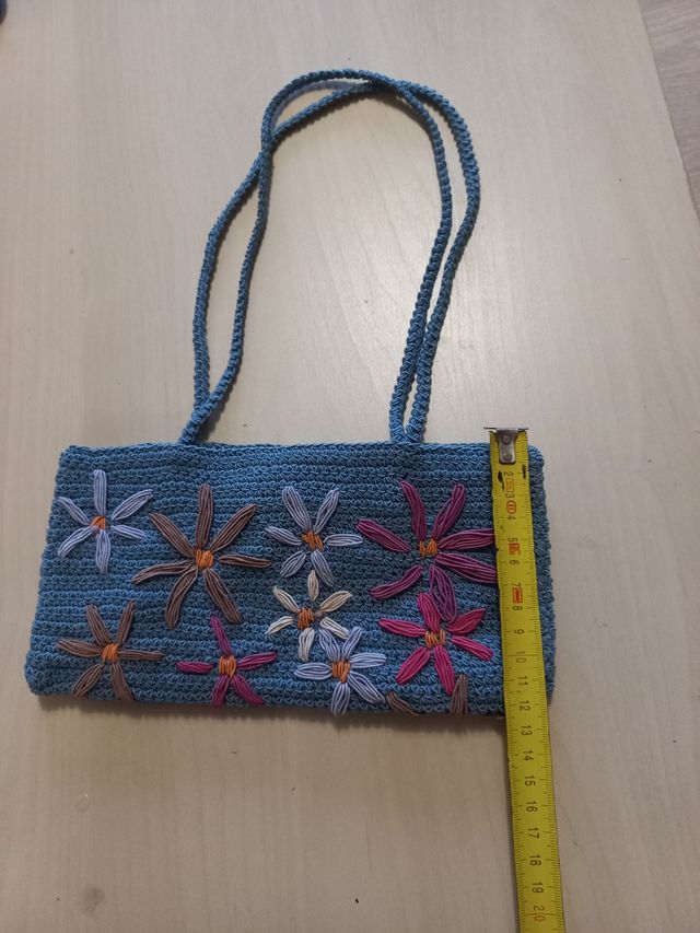 Bolso Noa azul con flores