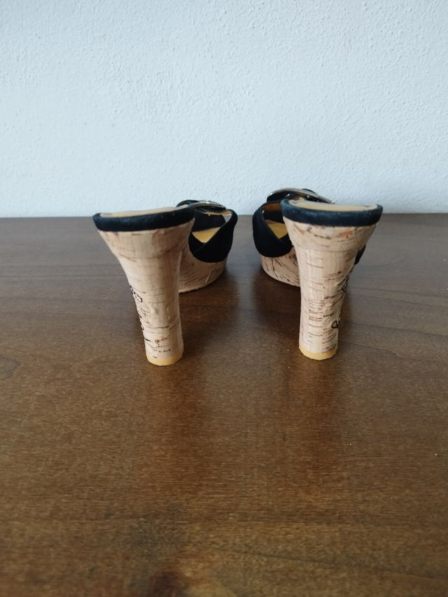 Sandali Replay neri con tacco