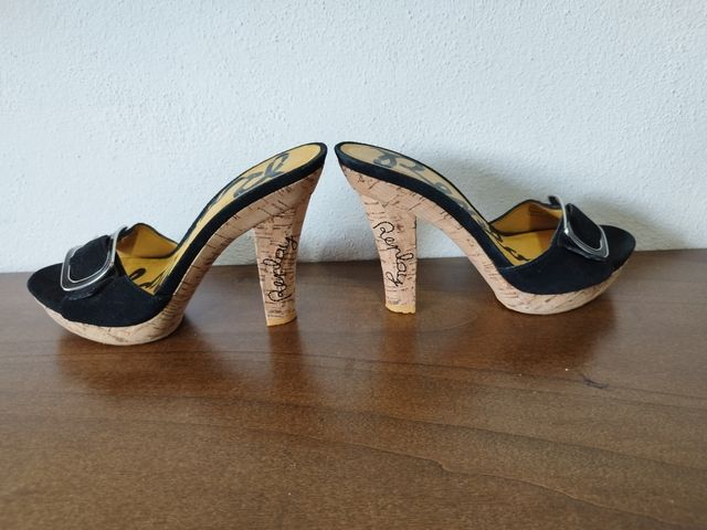 Sandali Replay neri con tacco