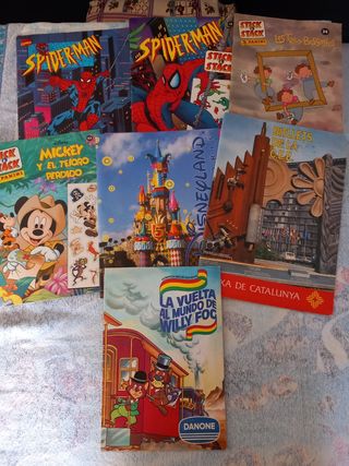 Lotes albums cromos antiguos Disney, Spiderman