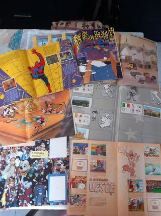 Lotes albums cromos antiguos Disney, Spiderman