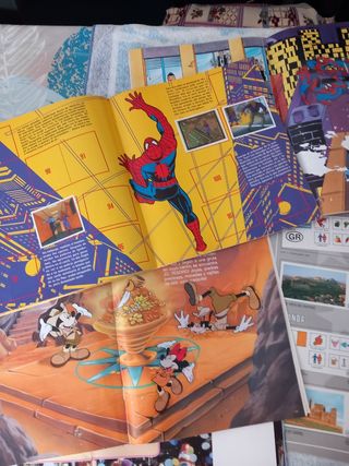 Lotes albums cromos antiguos Disney, Spiderman