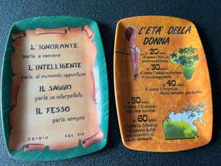 Vassoi vintage anni '70 - 2 pezzi