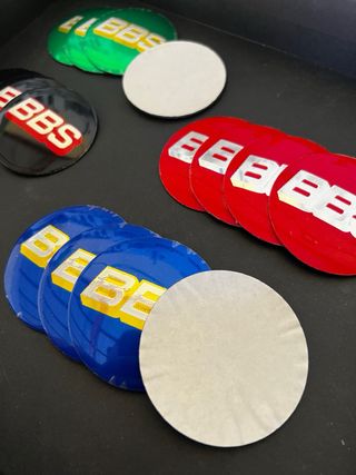 4 Logos BBS 60mm - Tapa bujes de Llanta