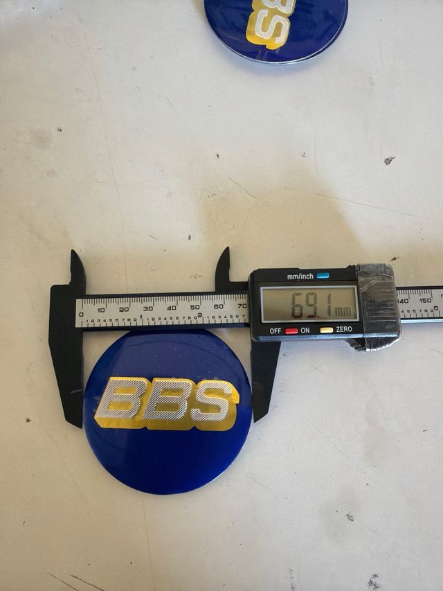 4 Logos BBS 60mm - Tapa bujes de Llanta