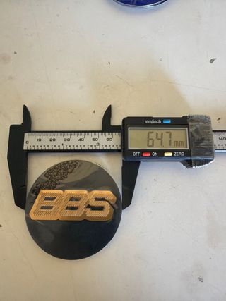 4 Logos BBS 60mm - Tapa bujes de Llanta