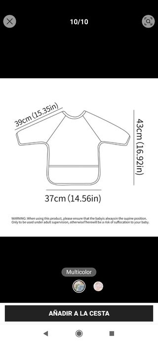 Babero bebé dinosaurios