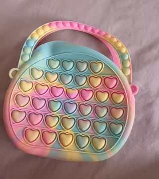 Bolso pop It niña colores pastel cinta mano