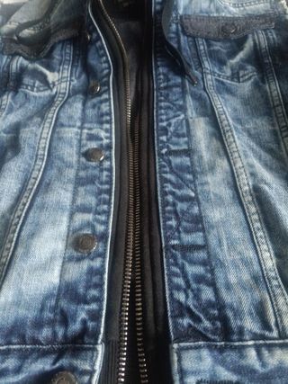 Cazadora vaquera con capucha,talla S 