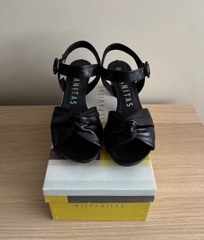 Sandalias Hispanitas negras, talla 37