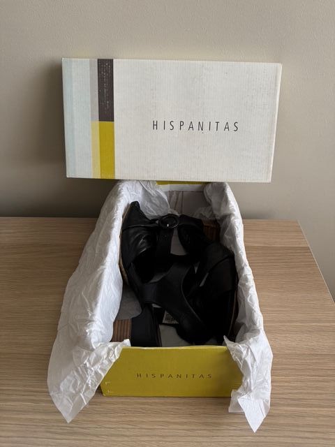 Sandalias Hispanitas negras, talla 37