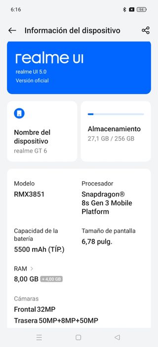 Realme GT6 8GB/256GB - Impecable