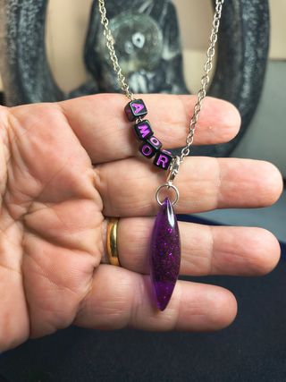 Set Collana e Orecchini Viola