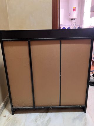 Zapatera negra - Madera - 2 puertas