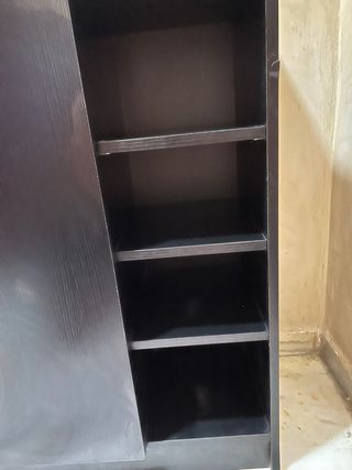 Zapatera negra - Madera - 2 puertas