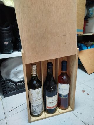 Caja madera vino - 3 botellas