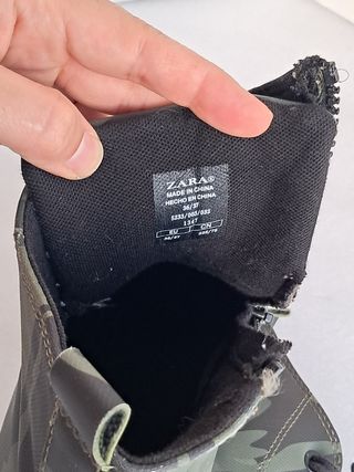 Zapatillas Zara camuflaje altas