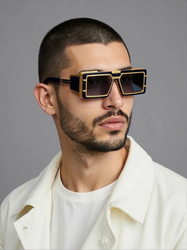 GAFAS DE SOL CON MONTURA METAL DORADO
