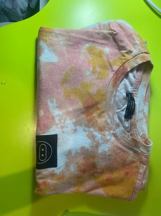 Camiseta Bershka tie-dye naranja