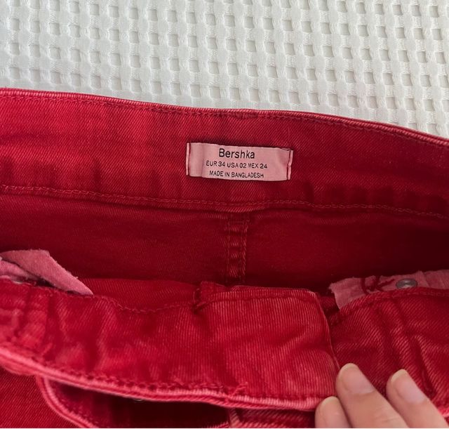 Mini Falda Vaquera Roja