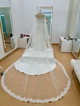 Vestido de novia NUEVO A ESTRENAR crepe y encaje