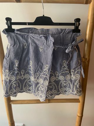 Shorts Zara vichy azules