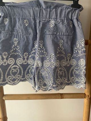 Shorts Zara vichy azules