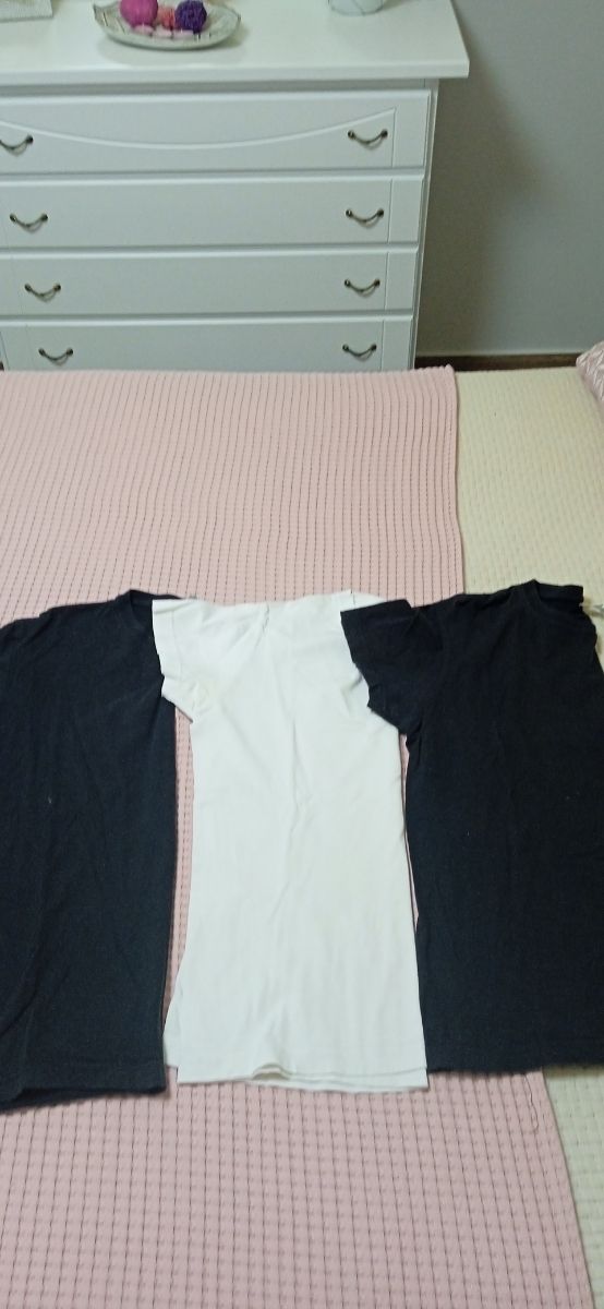 3 Camisetas Roly S - Blanco y Negro
