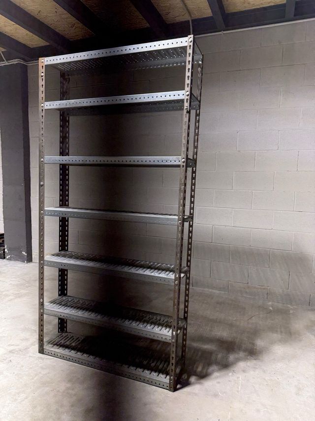 Estantería metal gris - 6 baldas