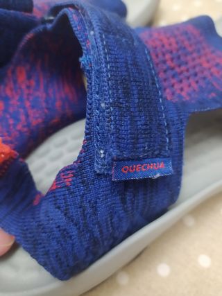 Sandalias niño azul-rojo