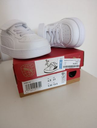 Zapatillas Puma blancas niño talla 21
