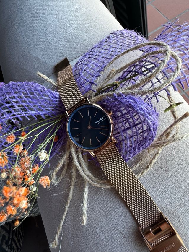 Reloj Skagen - Dorado rosado y Negro