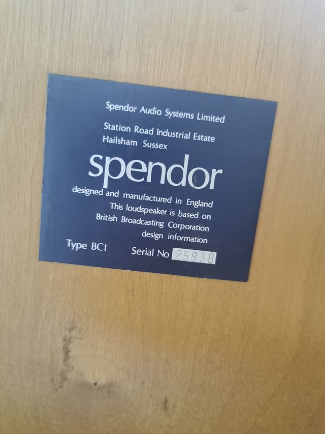 Altavoces Spendor BC1 