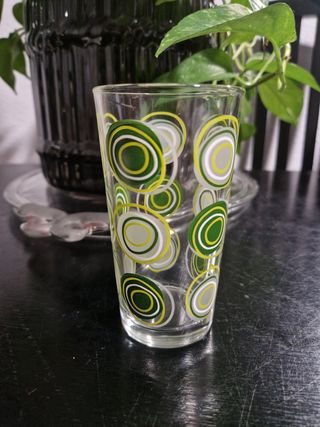 Vaso vintage decorado círculos