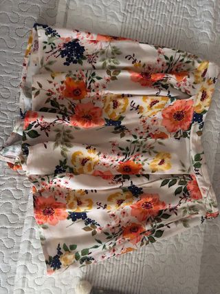 Shorts florales beige