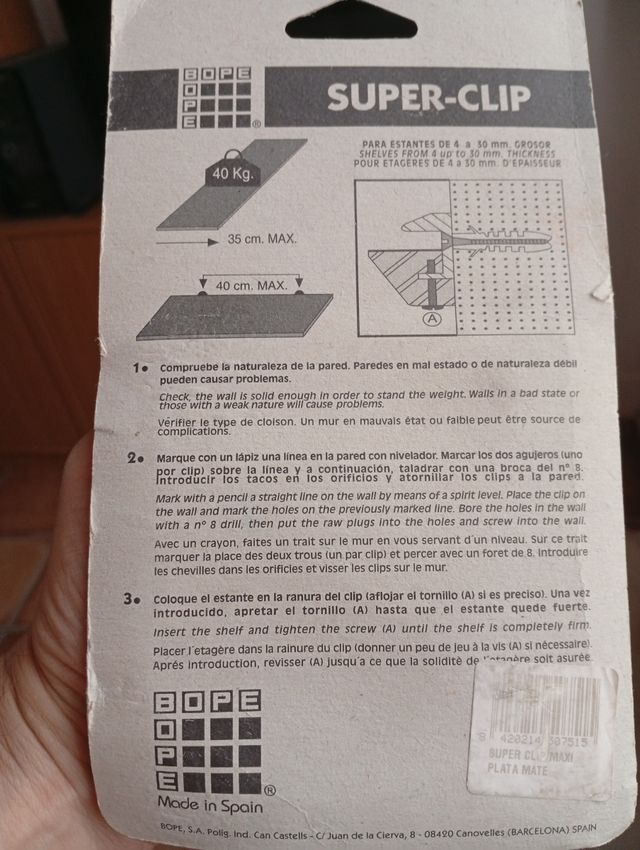 Soportes BOPE Super-Clip Maxi x2