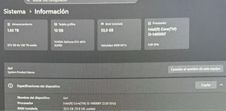 PC Gamer i5-14600KF/RTX 4070 SUPER / 32 GB RAM 2tb