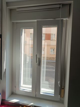 6 Ventanas aluminio blanco ,puente térmico  abatib