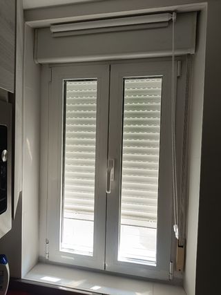 6 Ventanas aluminio blanco ,puente térmico  abatib