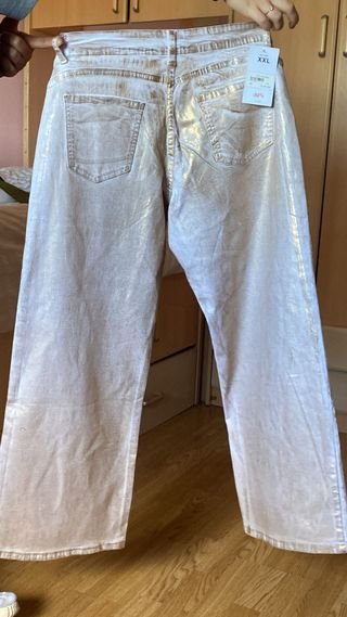 Pantalones vaqueros dorados XXL