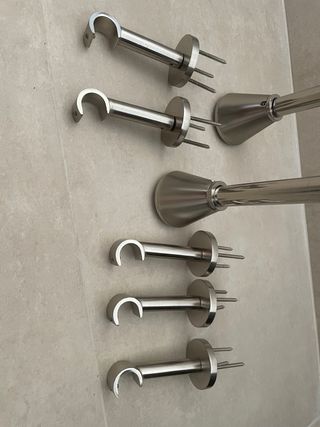 2 Barras Cortina Ikea - Metalicas Plateadas