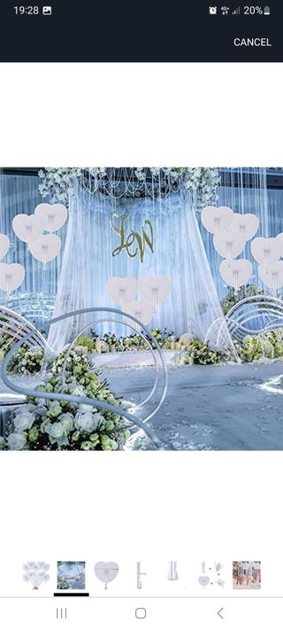 60 Abanicos Blancos Corazón