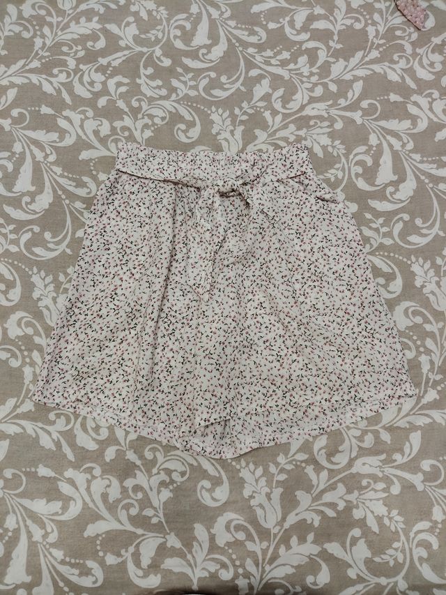 Falda pantalón boho chic blanca