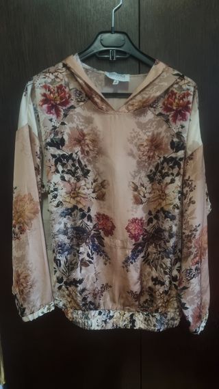 Jersey fino floral beige