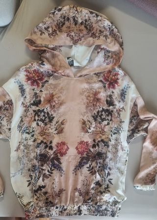 Jersey fino floral beige