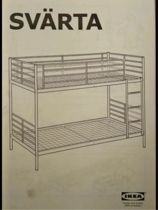 Litera Ikea SVÄRTA (90x200cm)