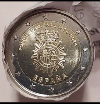 2€ España Policía Nacional 1824-2024